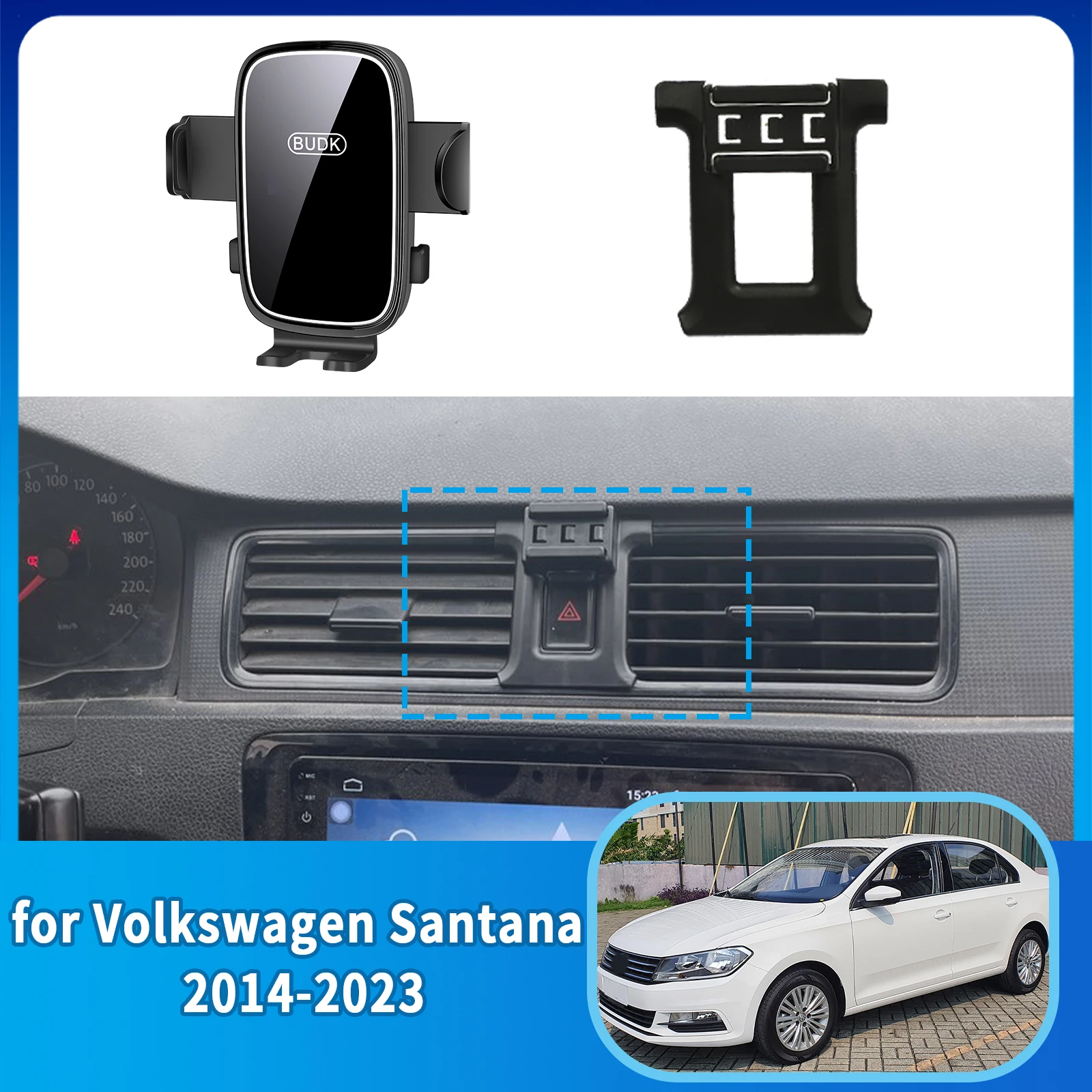 

for Volkswagen VW Santana A05 2013-2023 Custom Fit Phone Holder Mount Dashboard Screen Base No Drill Car​​ accessoires
