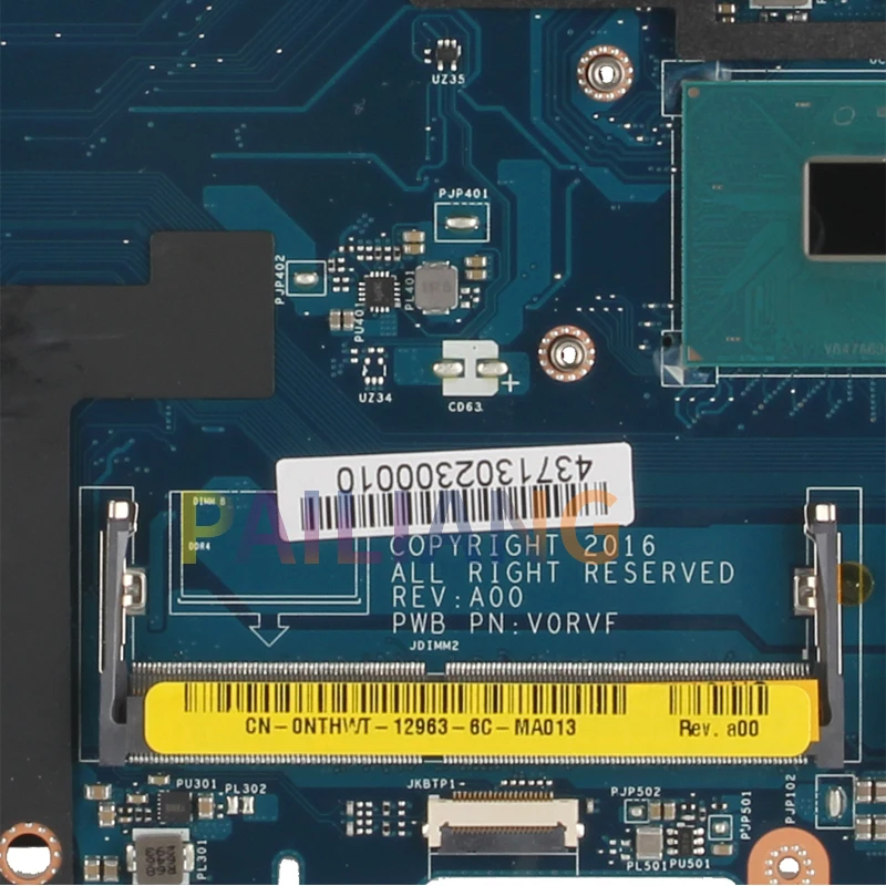 Imagem -05 - Placa-mãe para Dell Latitude 5580 Lga-e151p 0gdgx9 0f3f59 0yd70 0dr1nc i5 i7 7th Gen Totalmente Testado