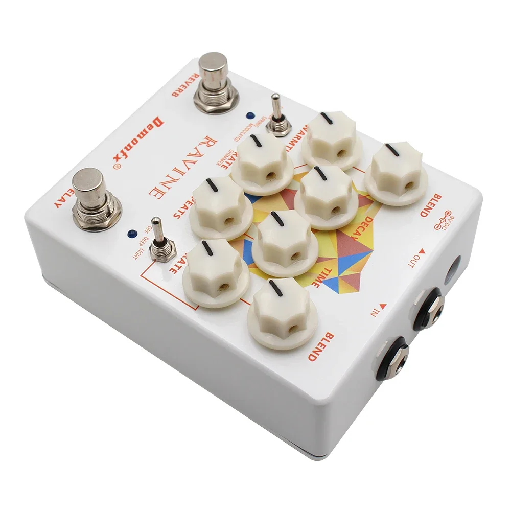 New Demonfx-RAVINE  High Quality Guitar Effect Pedal REVERB Delay Pedal True Bypass Electric Guitar Effects