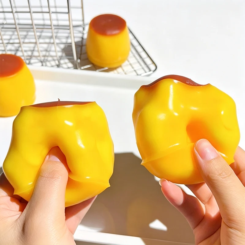 Knuspriger Pudding Squishy Fidget-Spielzeug Knusprige Squishies Quetsch-Stressball ASMR Anti-Stress-Entspannung Handgeschenk Spielzeug für Erwachsene – Detail 3