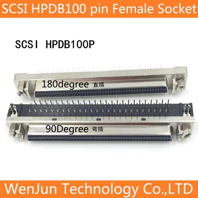 

SCSI HPDB100 Pin Female Socket SCSI HPDB100pin Straight Needle and elbow Needle Welding Connector