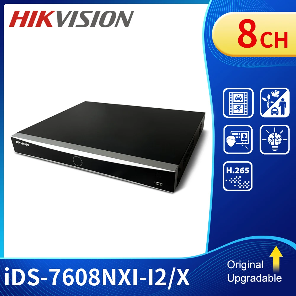 Hikvision 4K 8CH NVR ONVIF Facial Recognition Network Video Surveillance Recorder 2SATA iDS-7608NXI-I2/X