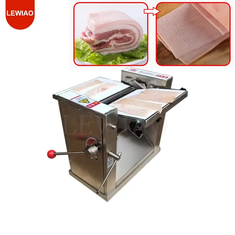 Fully Automatic Fresh Pork Skinning And Peeling Machine Stainless Steel Electric Blade Pig Skin Removal Machine