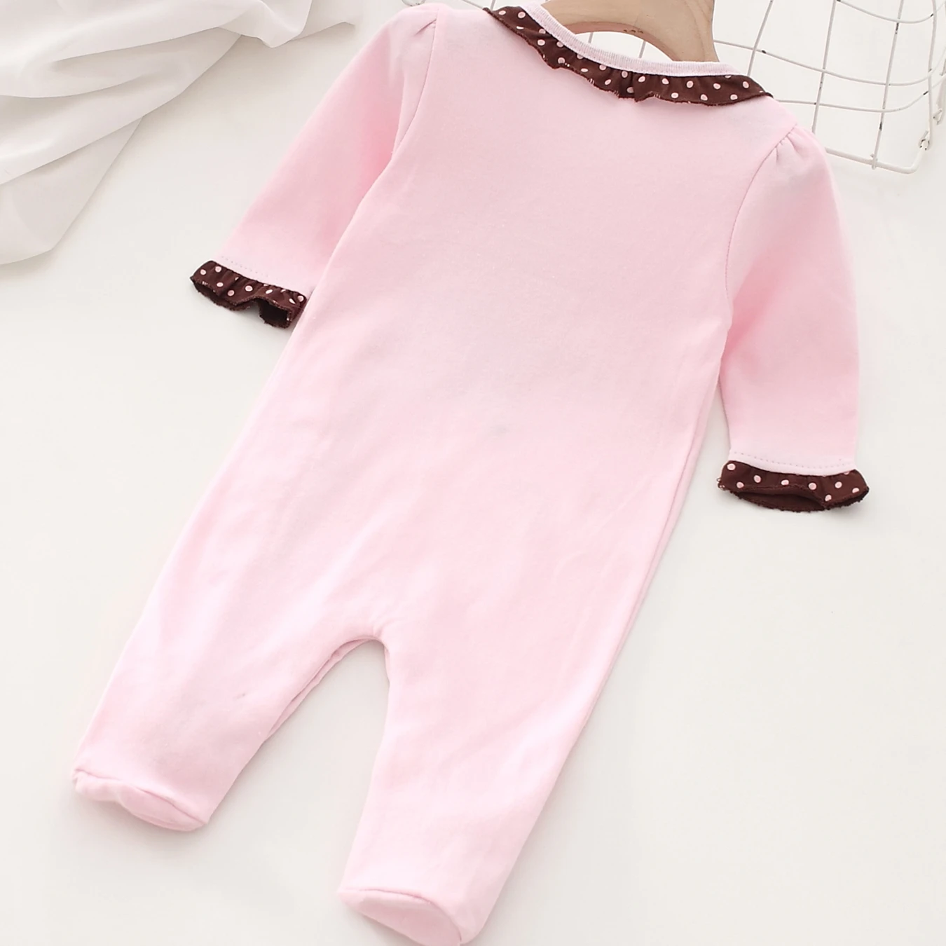 Ruffles Newborn Baby Girl Footies Clothes Long Sleeves Jumpsuits for Spring Autumn Princess Infant Girls Onesie  ﻿