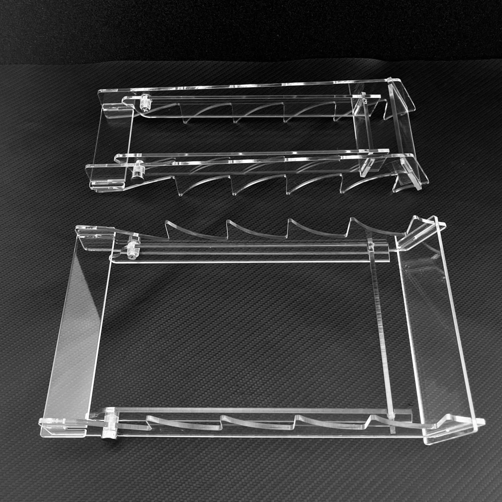 2 Specifications Transparent Acrylic Display Knife Rack Staircase-style Detachable Storage Rack Exhibition Stand Knife Rack view 2
