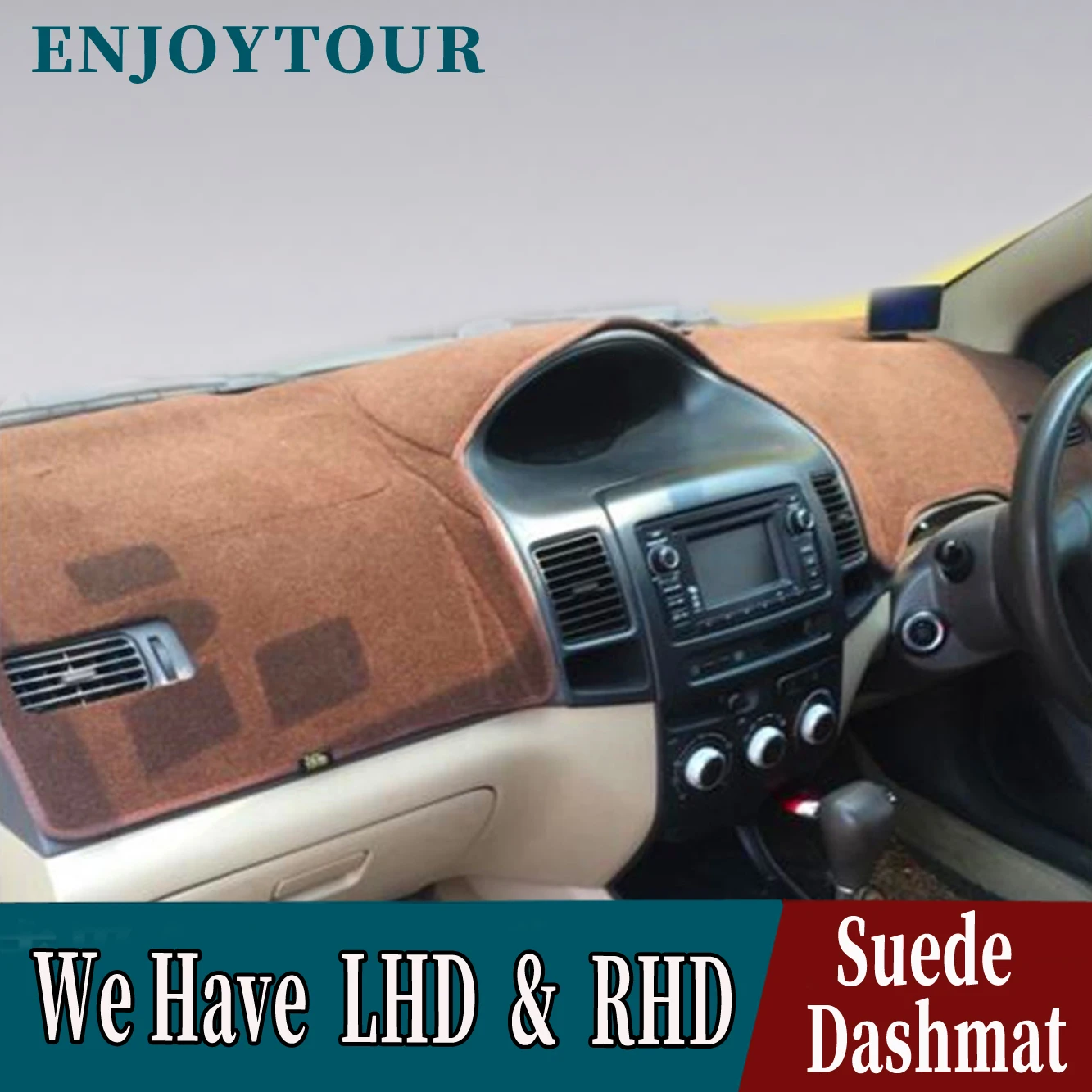 

Car-styling Suede Leather Dashmat Dashboard Cover Dash Mat Accessories For Toyota Vios XP40 NCP42 2002 -2007 2006 2005 2003 2004