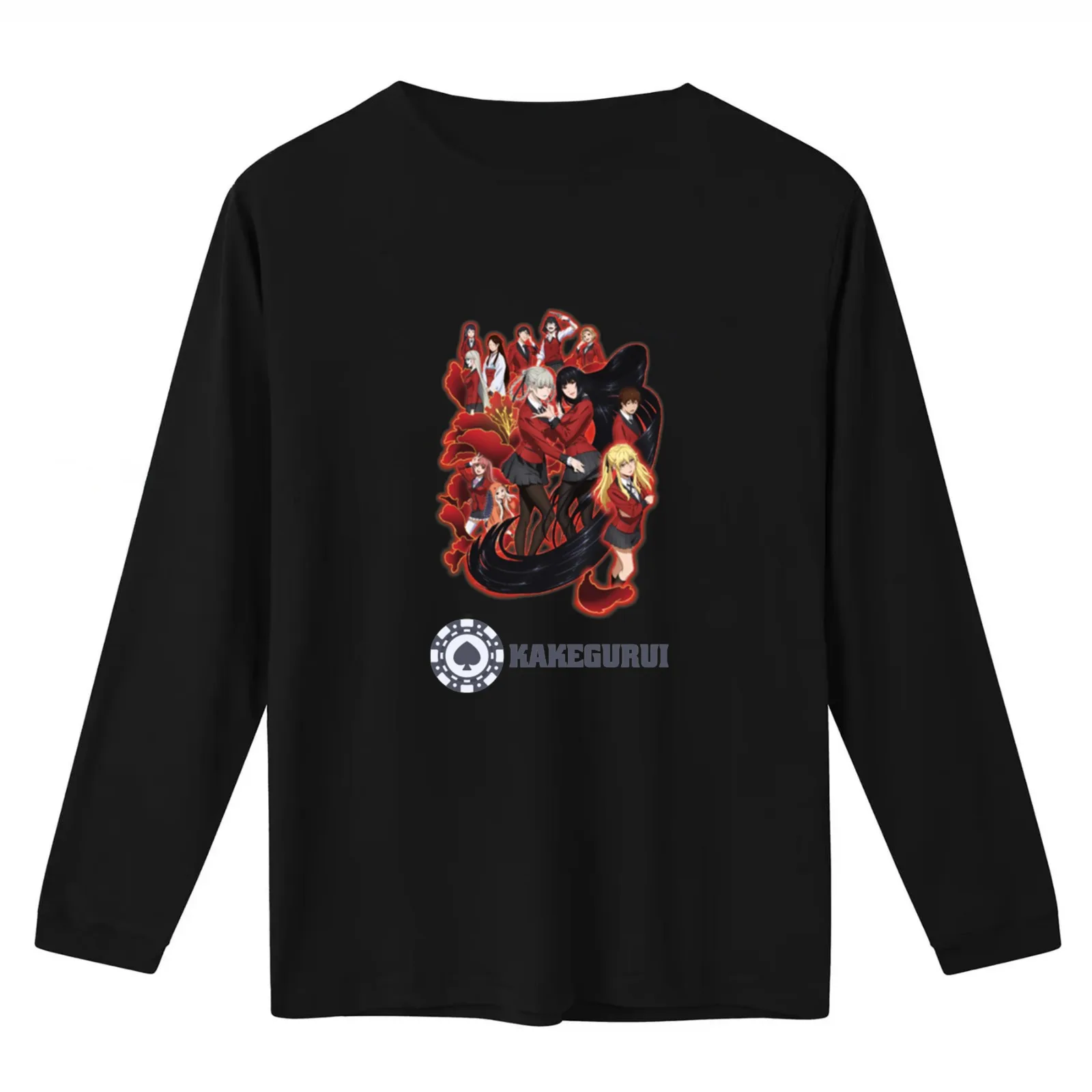 Kakegurui T-Shirt Summer Casual Cotton Tee Oversized Streetwear Tops Vintage Graphic Print Loose Fit Short Sleeve