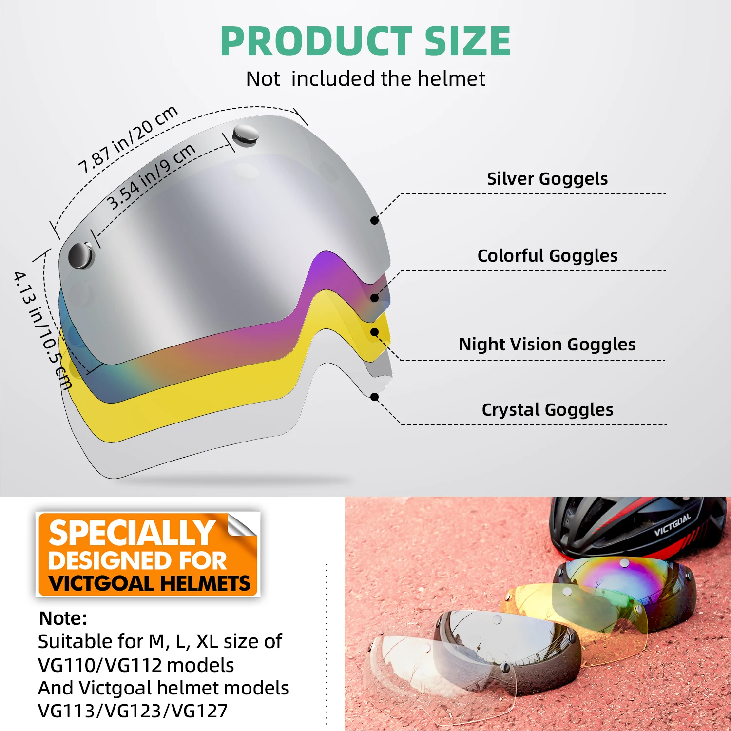 VICTGOAL fietshelm fotochrome lens magnetische lenzen fiets oog gepolariseerde bril UV400 sportbril MTB racefiets accessoires voor mannen