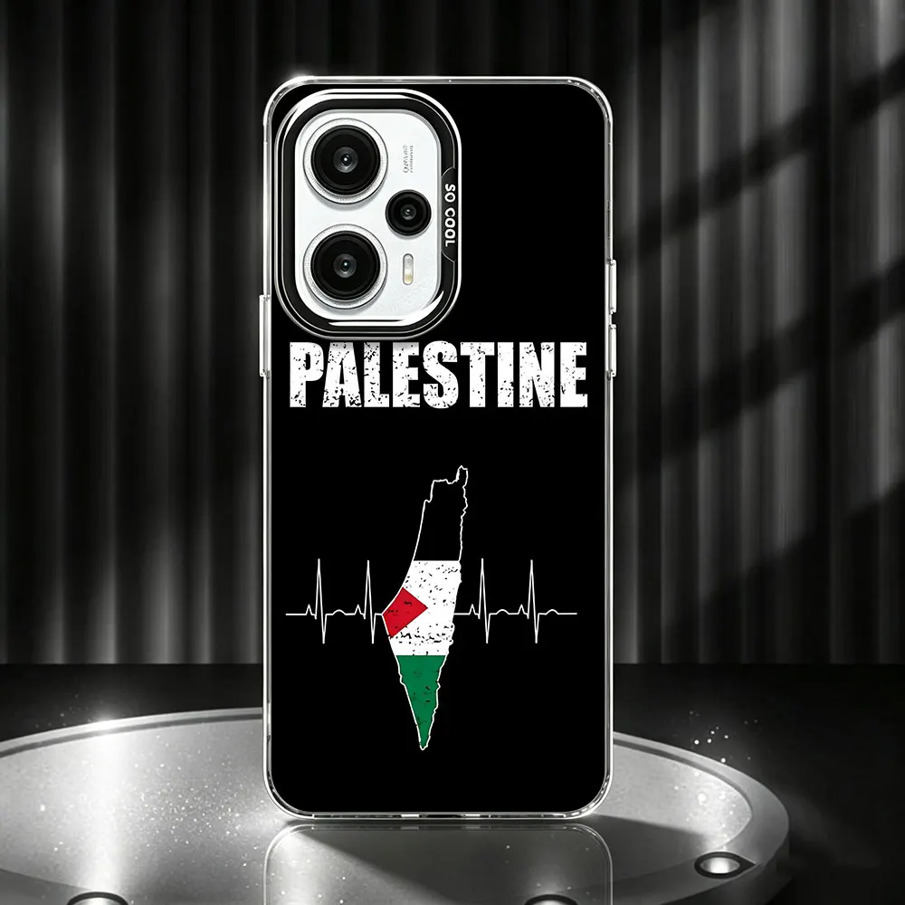 Phone Case For Redmi Note 17 15 10 10S 13 14 11 SE 12 Pro Plus 8 7 9 Pro Max 11S 10T 9S 7S 11E Back Cover Palestine Map Arabic view 3