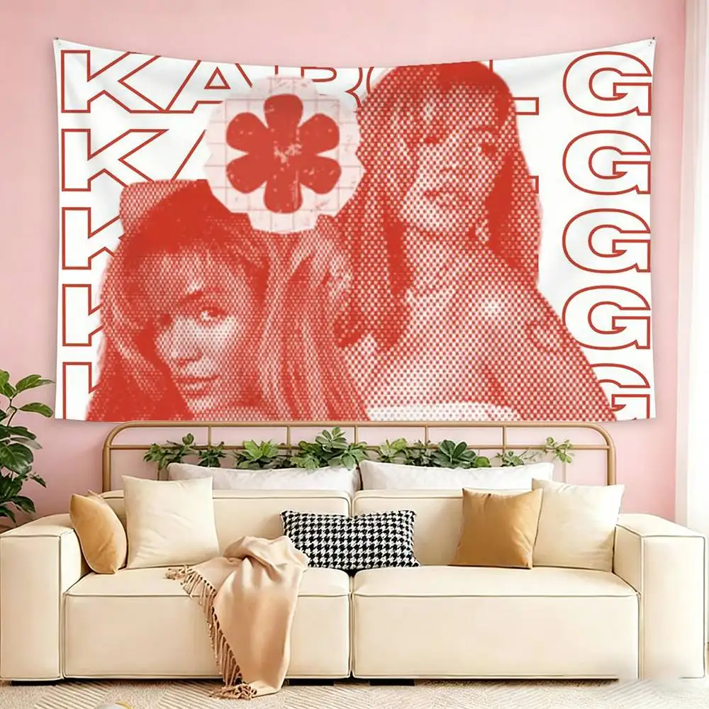SINGER Karol-G  Flags Wall Hanging Tapestry Outdoor Garage Room Decorative flag Background Blanket