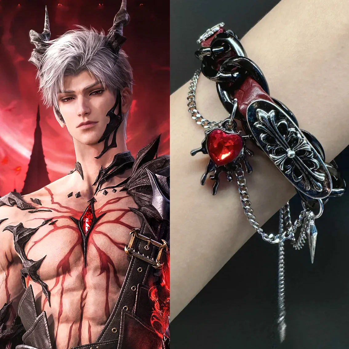 Serie Love and Deepspace Sylus Pendientes collares pulseras anillos accesorios un regalo para mi amigo