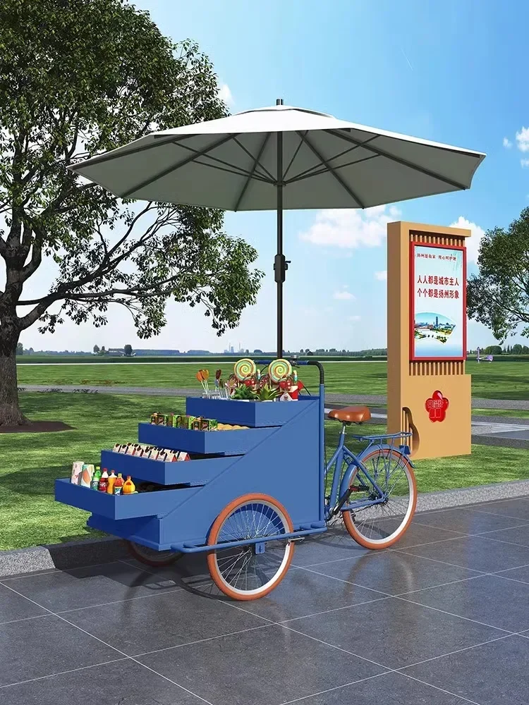 

WQ Three wheeled stall promotion rack, dining cart,