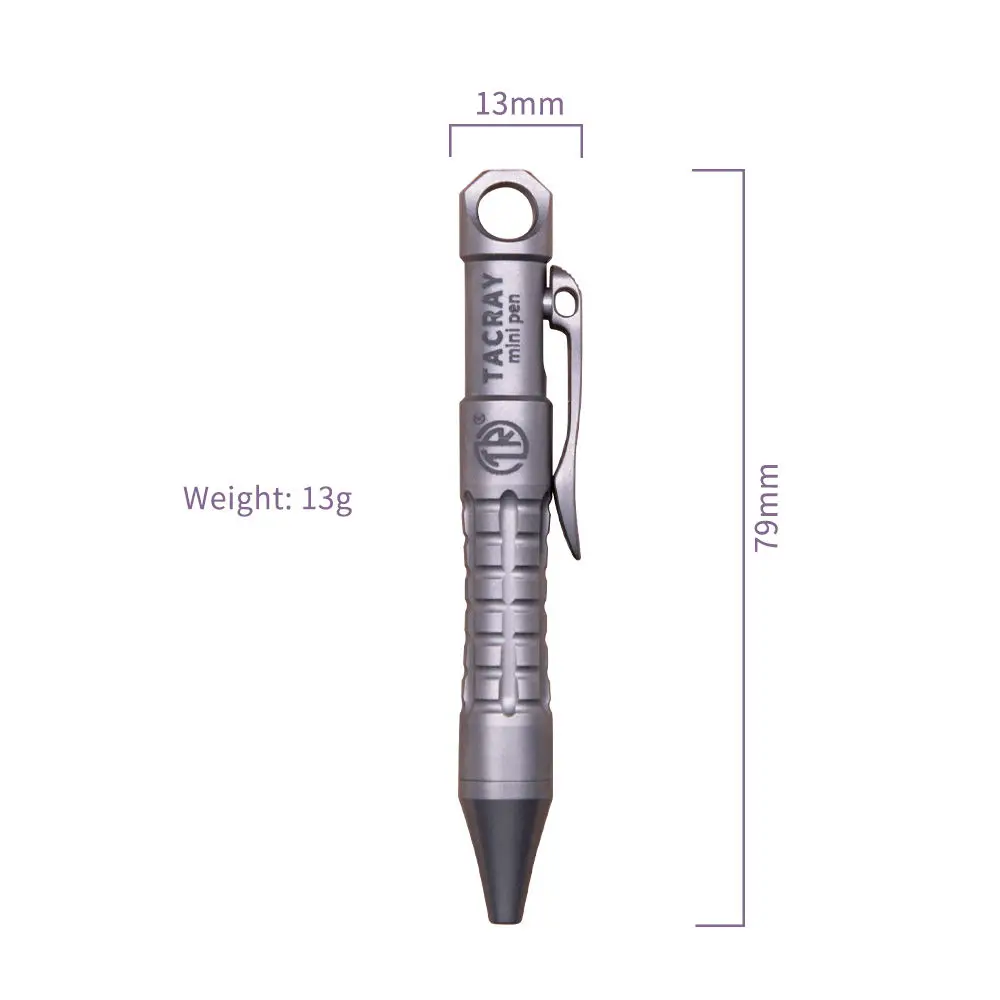 Outdoor draagbare multifunctionele EDC Mini titanium legering bout sleutelhanger handtekening pen