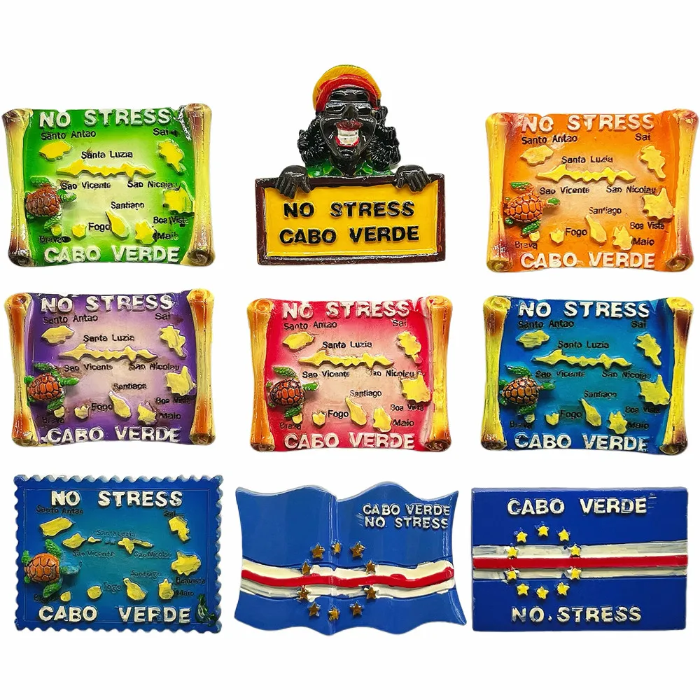 Cabo Verde 3D Map Fridge Magnet, Resin Island Souvenir, Gift & Collectible