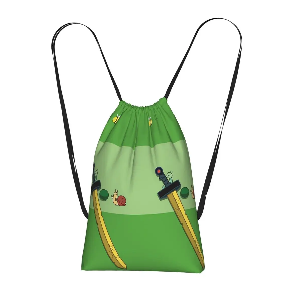Finn The Human Adventurer Backpack Drawstring Backpack Sports Gym Bag Lightweight Foldable Storage Drawstring Bag for Men Women
