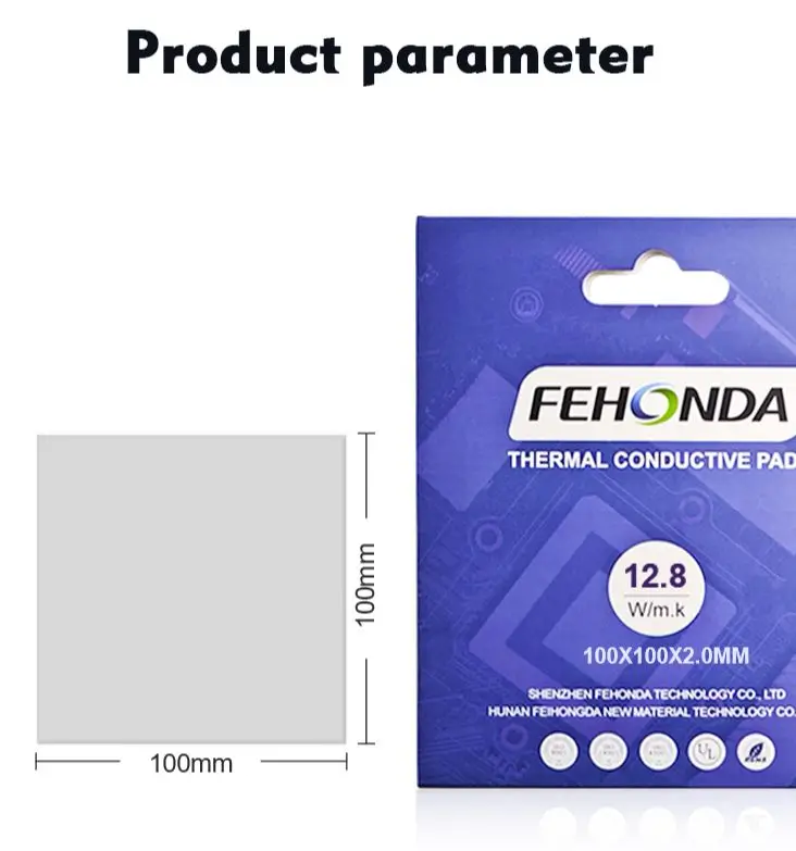 

Fehonda 15W 12W 8W Thermal Pad High Conductivity 0.5/0.75/1.0/1.25/1.5/1.75/2.0/3.0Mm All Size Thermal Cooling Pad Laptop