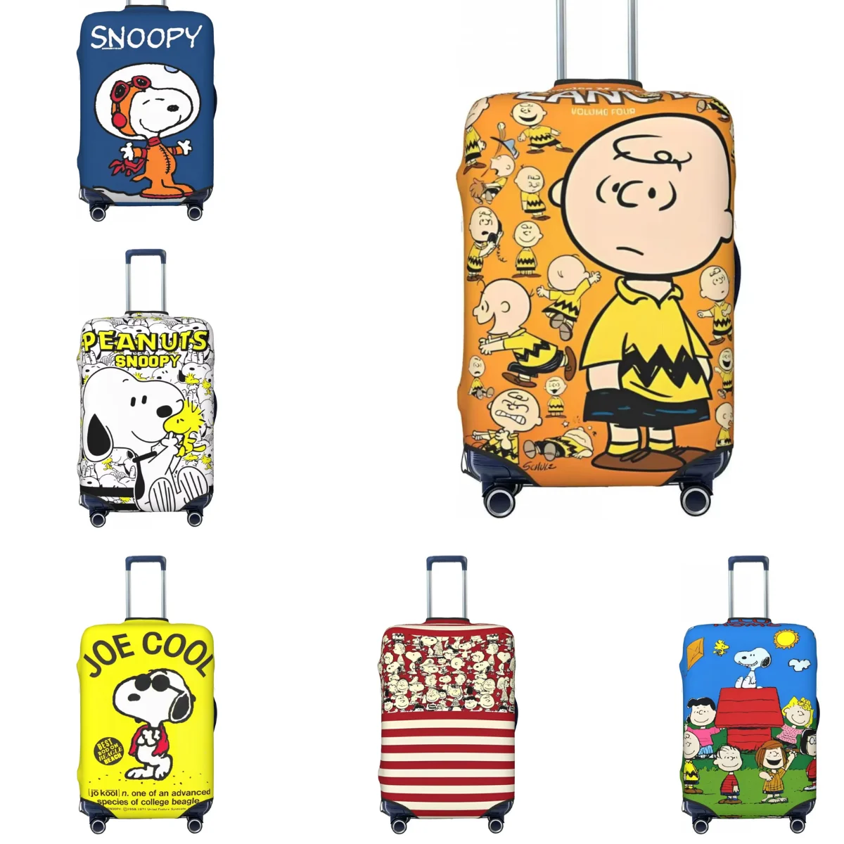 Snoopy Peanuts Suitcase Cover Business Protector Holiday Elastic Luggage Accesories