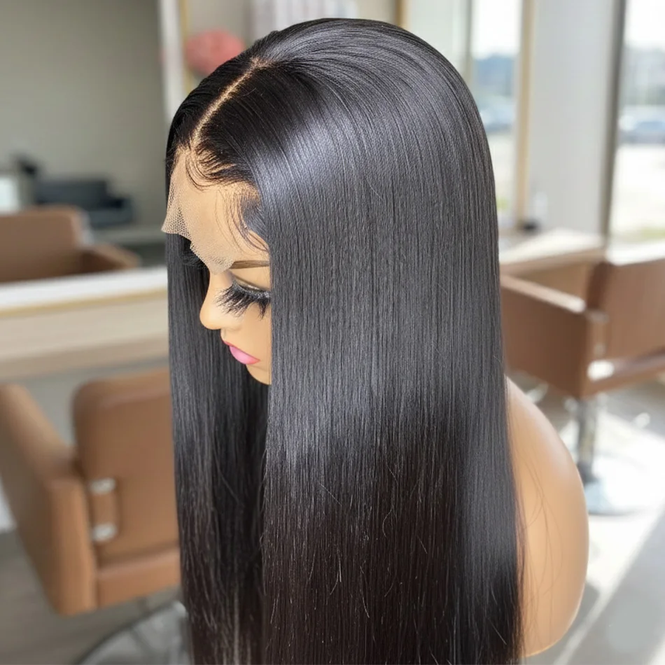 

220 Density 20-42 Inch Straight Frontal Wigs For Women 13x4 Straight Lace Front Wigs Human Hair Pre Plucked Pre Cut