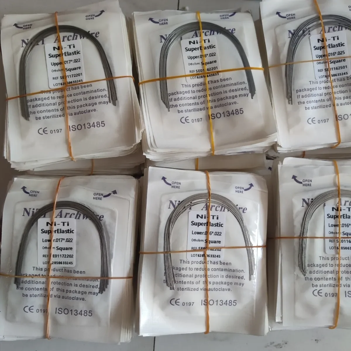 10Packs Orthodontic Natural Super Elastic NiTi Arch Upper Lower Wires Dentistry Orthodontic Materials Dental Lab Materials