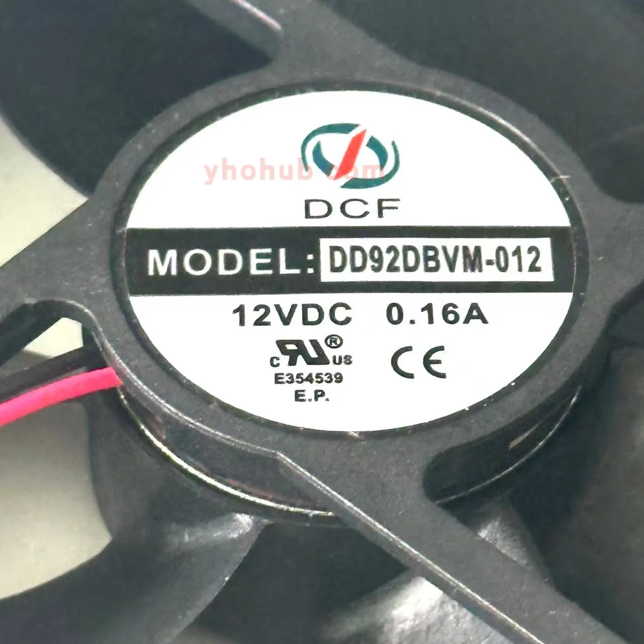 DD92DBVM-012 DC 12V 0.16A 90x90x25mm 2-Wire Cooling Fan