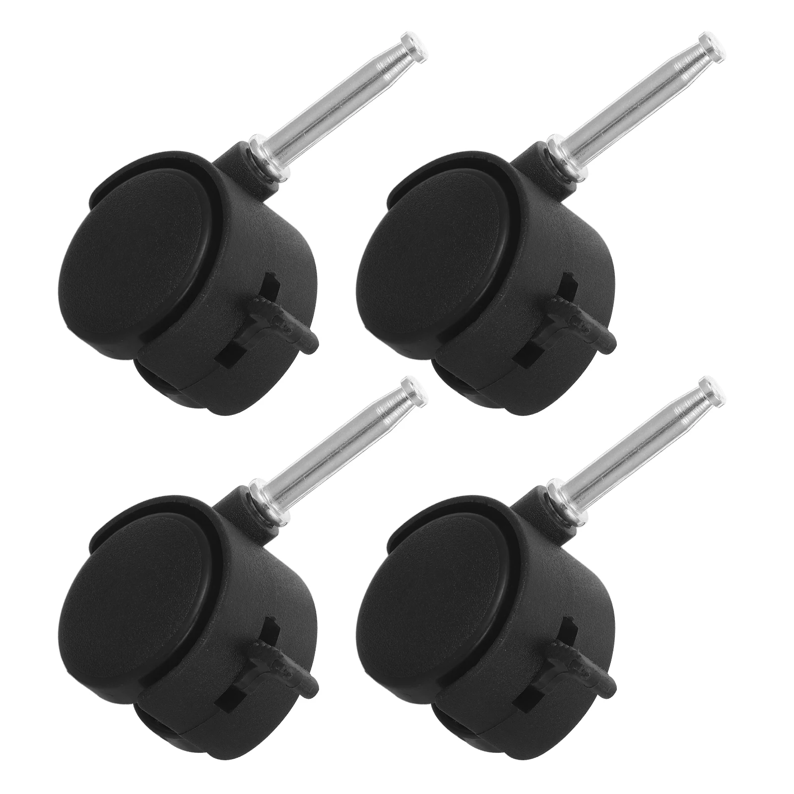 

4 Pcs Furniture Casters Desk Chair Wheels Replacement Plastic 1.5 Inch Swivel Stem Caster for Carpet Chairs Office Computer