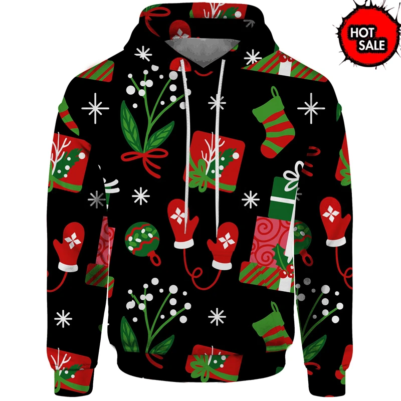 Hot Sale Santa Claus Sweatshirt Christmas Carnaval 3d Print Hoodies Men Women Fashion Hoodies Female Kids Christmas Gift Hoody