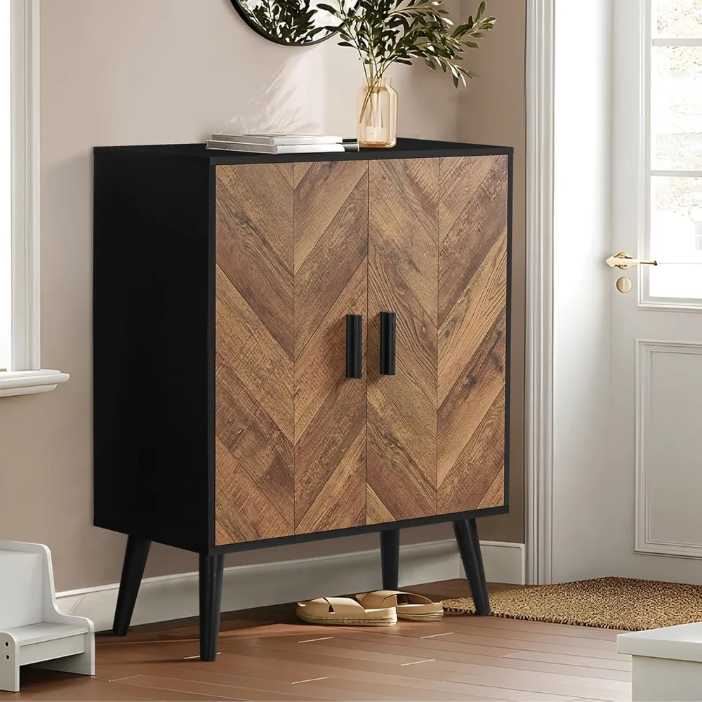 

Storage Cabinet with 2 Shelves & Doors, Sideboard Buffet Cabinet with Storage, Entryway Cabinets, Accent Cabinets for Livi