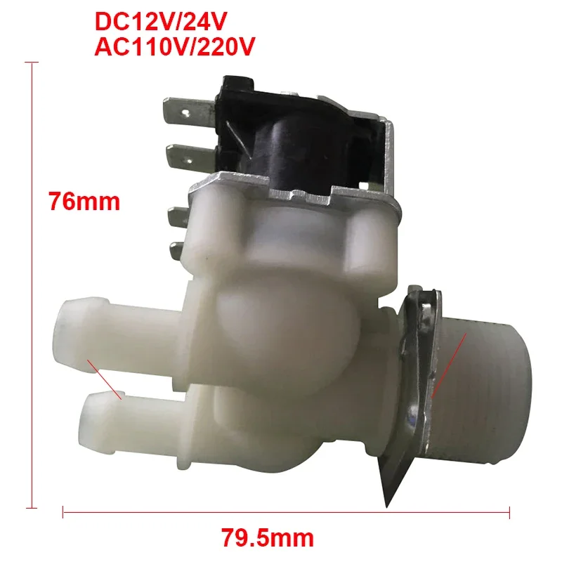 

Washing Machine Solenoid Valve Water Valve One In Two Out Parallel Double Valve DC12V/24V AC110/220V