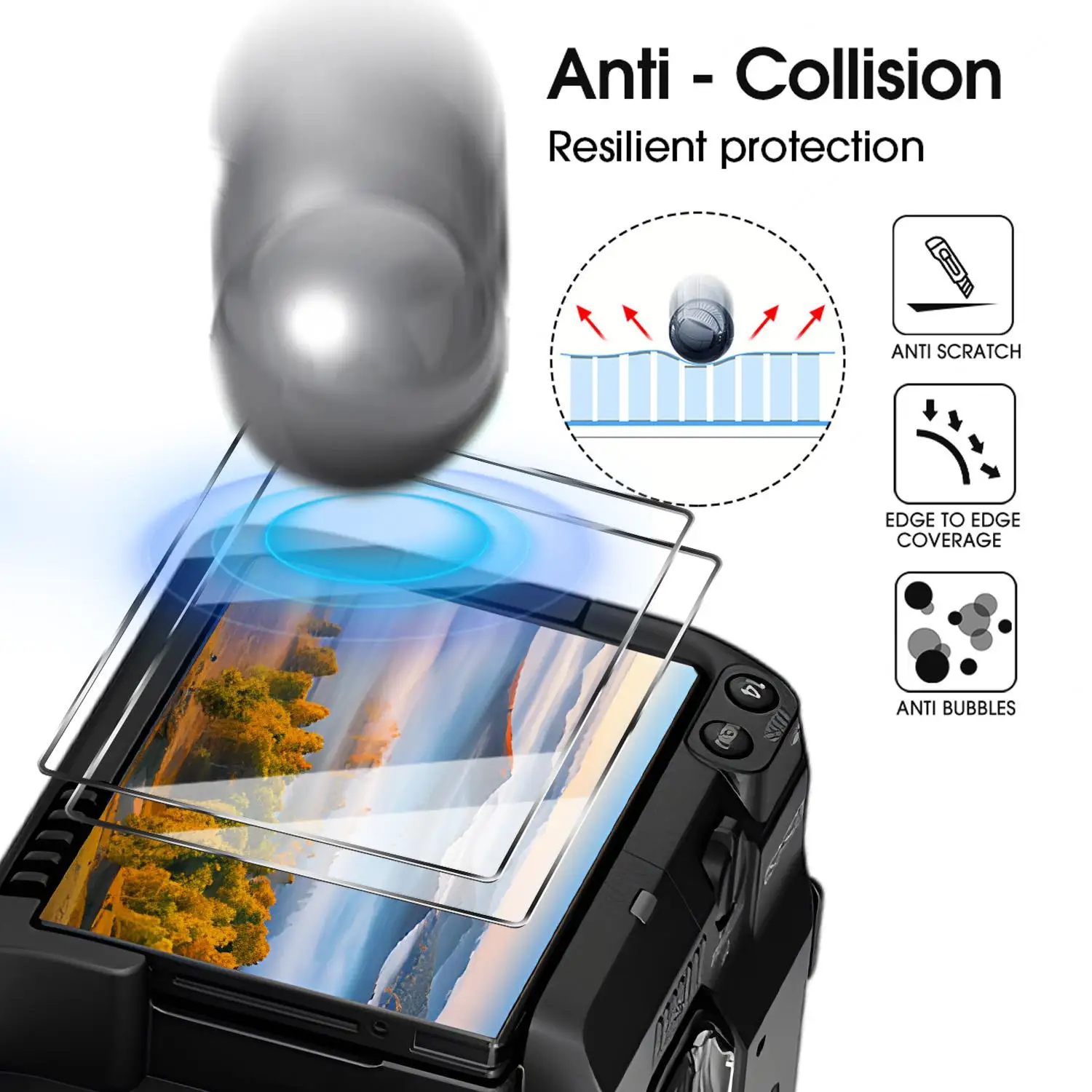 4/3/1PCS Ultra-HD Tempered Glass for Canon EOS R6 V EOS R6V 9H Hardness Anti-Scratch Bubble Free Camera Screen Protectors