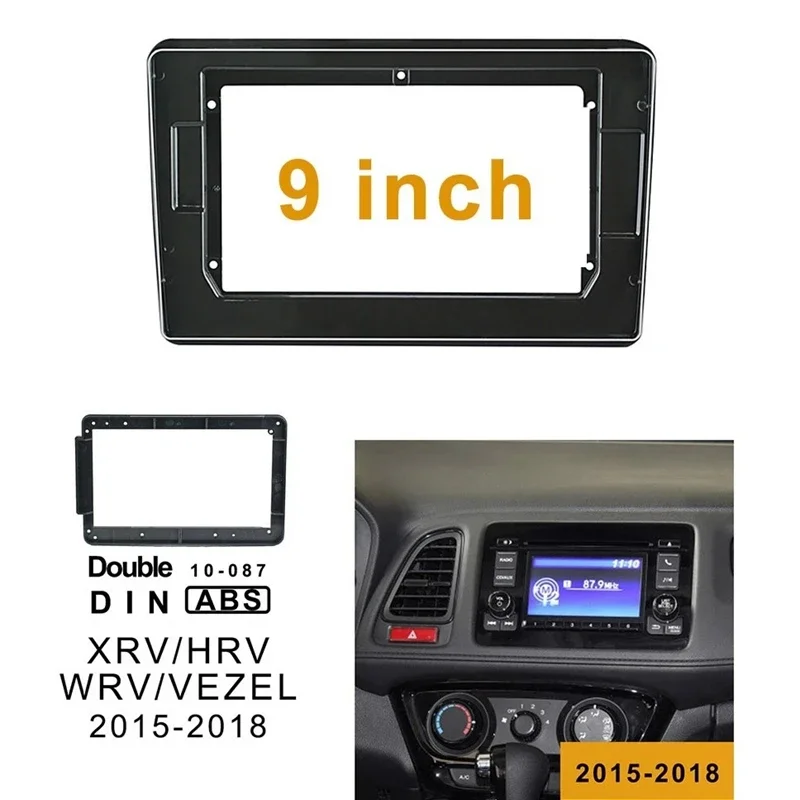 

Новые 9-дюймовые радиопанели для Honda XRV HRV WRV VEZEL 2015-2018, 2 Din, установочная рамка для DVD-стереосистемы на приборную панель