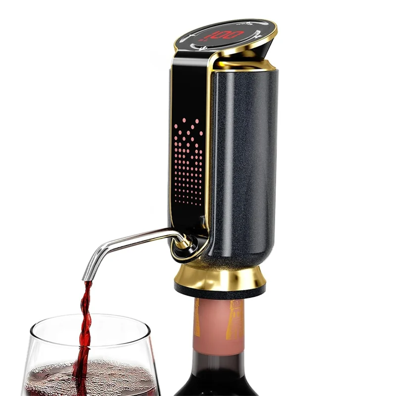 

B82B-3In1 Electric Wine Aerator, Decanter, Dispenser & Vacuum Pump - LED Touch Screen, Temperature Monitor, Ideal Gift