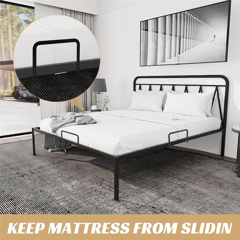 Mattress Slide Stopper Holder In Place Retainer Bar, Non Slip Mattress Gripper Gaskets To Keep Bed From Sliding, 2 PCS-A57X