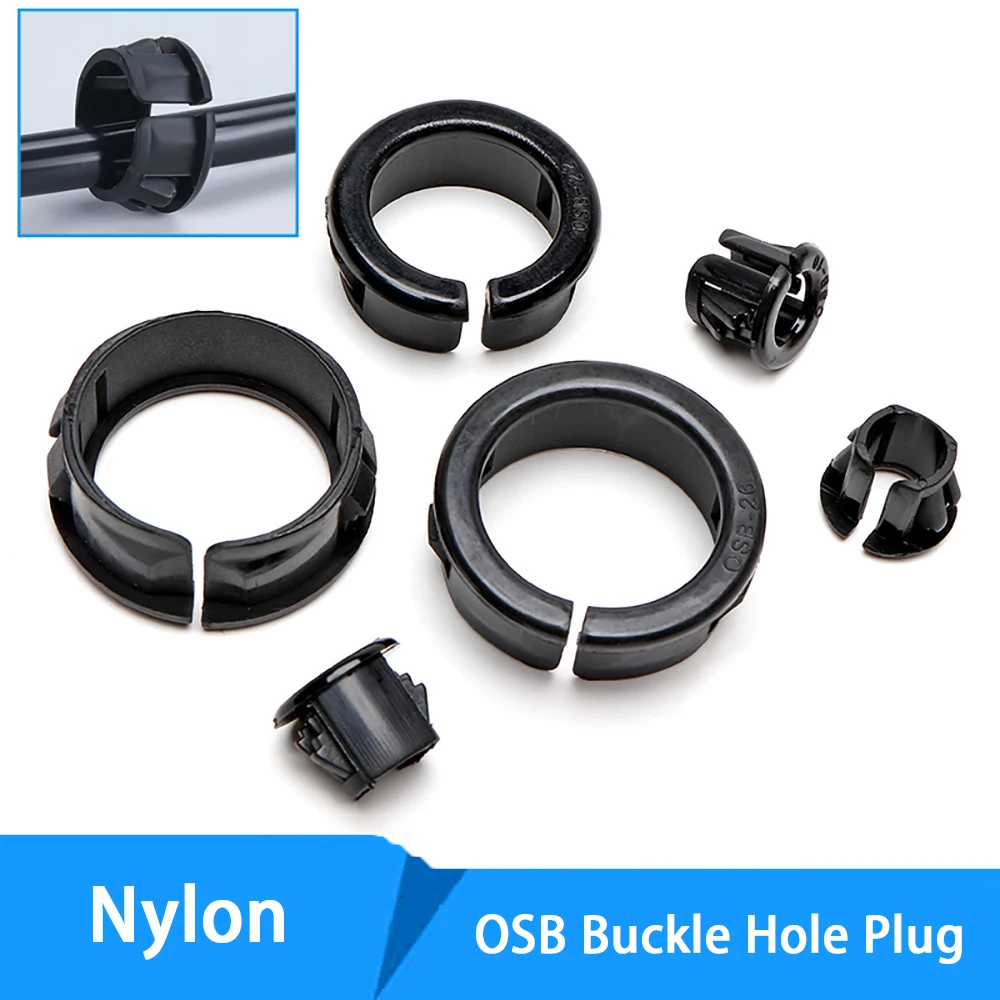 

OSB Mount Hole Wire Cable Protective Open Buckle Nylon Plastic Coil Snap-in Split Bushing Ring Cover Grommet 10/13/16/19/22/26