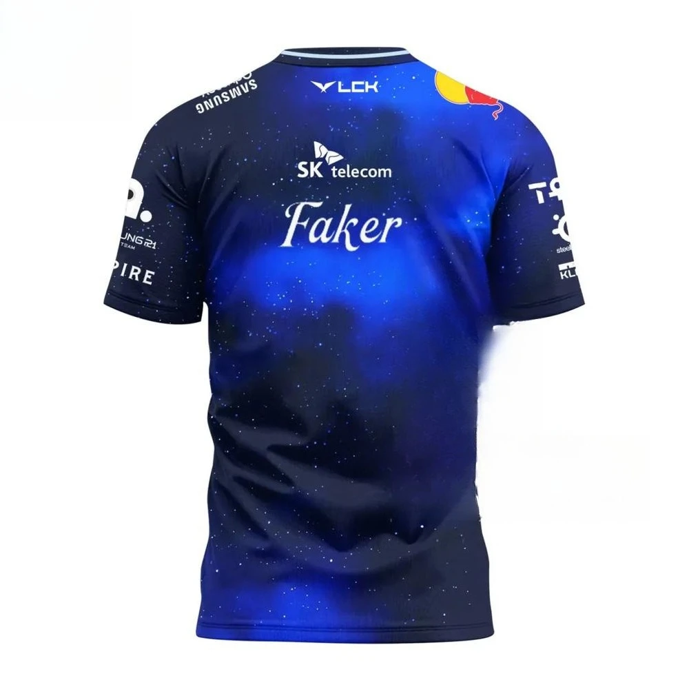 2025 New SKT T1 x Make-A-Wish South Korea Limited Edition Jersey for Men and Women, Quick-Drying and Breathable Sports T-shirt.