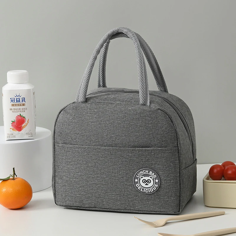 Lancheira portátil com isolamento térmico, Bento Pouch, Saco de isolamento piquenique, Sacos De Comida Espessada, Saco De Estudante Bonito, Impermeável