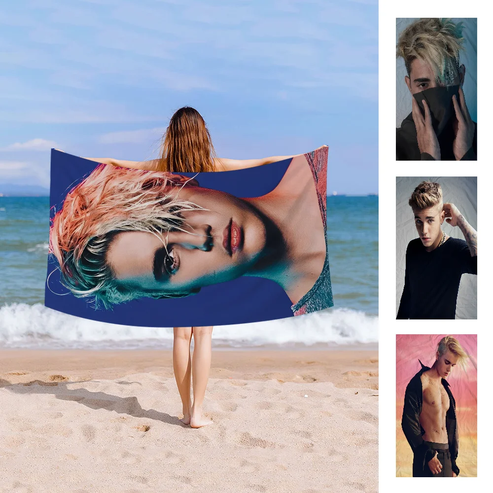 

Justin Bieber Bath Towel Microfiber Soft Water Absorbing Breathable For Girl Kids Decorative Cartoon Beach Towel