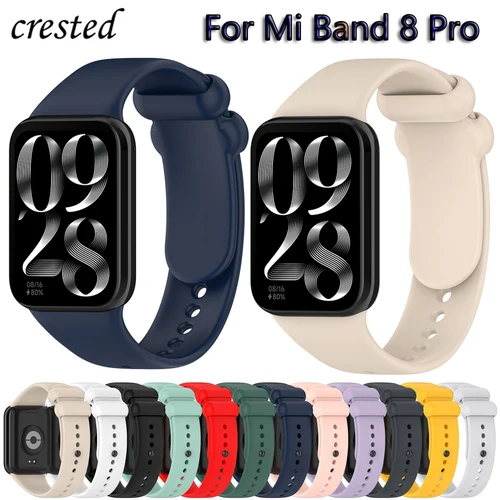 Correa de silicona para mi Band 8 pro, accesorios de reloj inteligente, correa oficial, correa de repuesto para Xiaomi mi band 8 pro