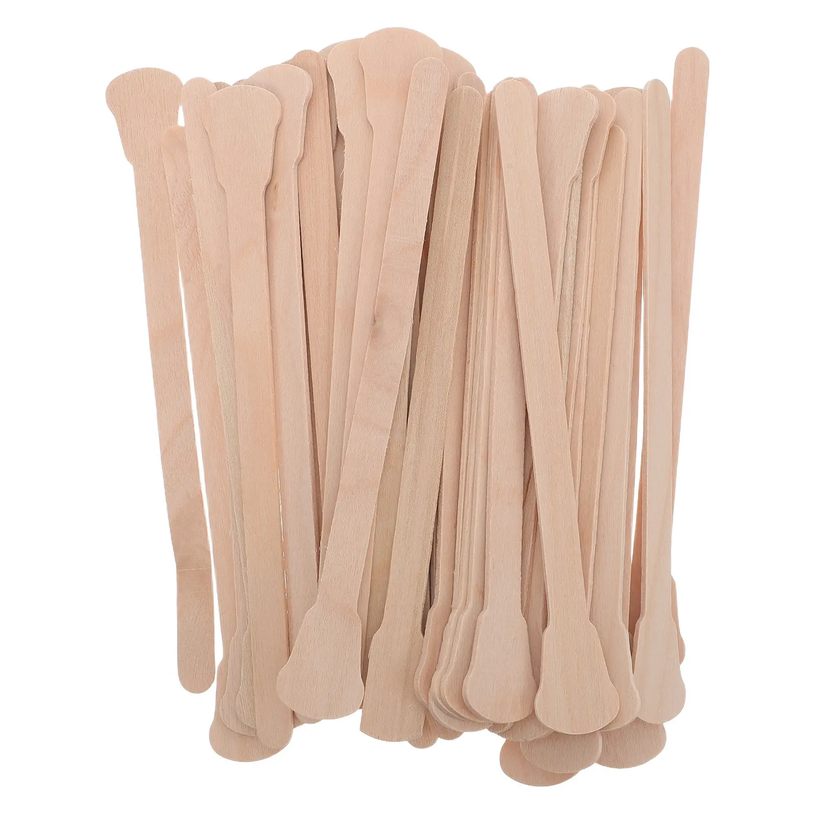 300Pcs Double Ended Wooden Mixing Rods Flat Stir Sticks for Paint Epoxy Resin Craft Nail Art DIY Studio Supplies