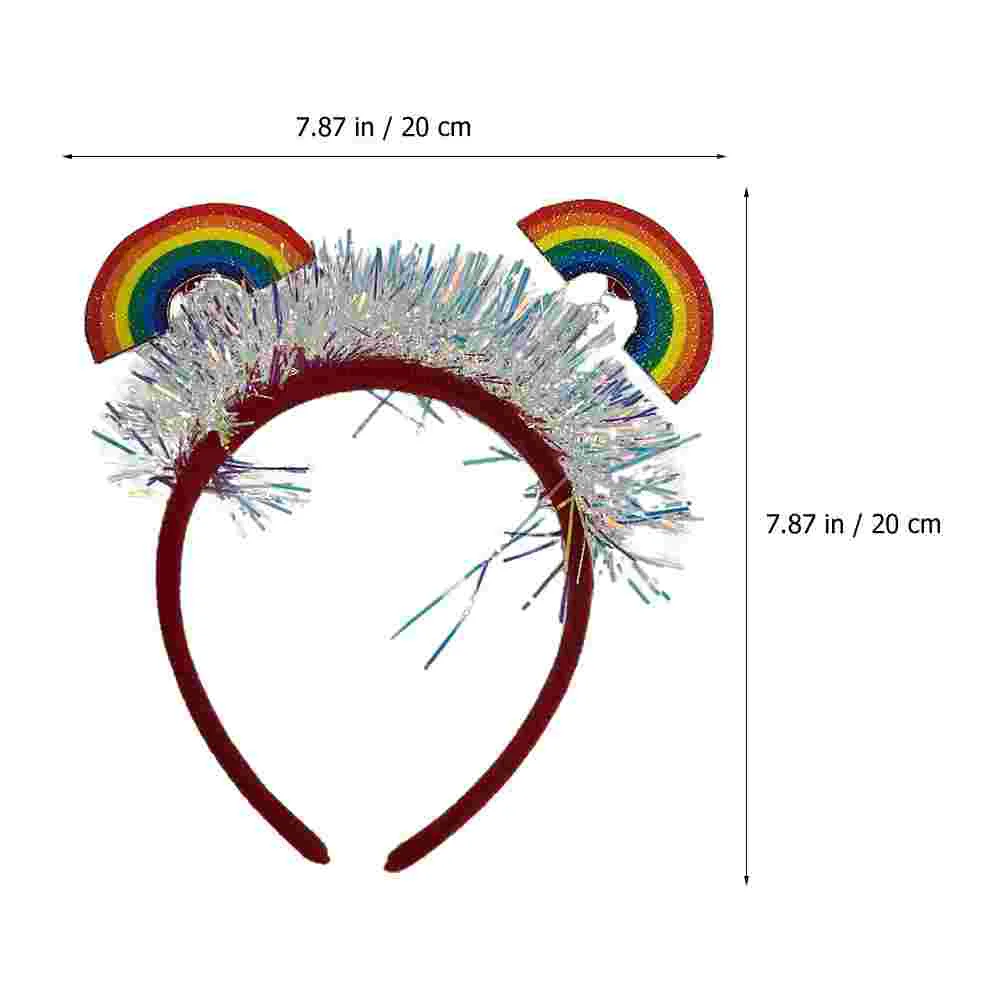 2 uds joyería para el cabello diadema de arcoíris diademas para niñas tocado colorido para mujeres