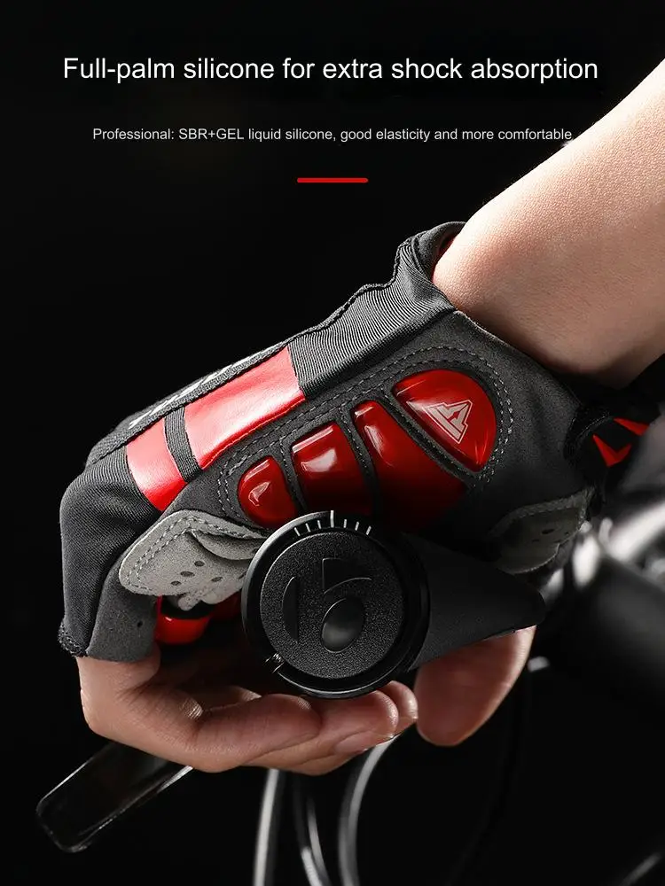 Cycling gloves half finger non-slip shock-absorbing gloves summer sun outdoor cycling equipment gloves breathable