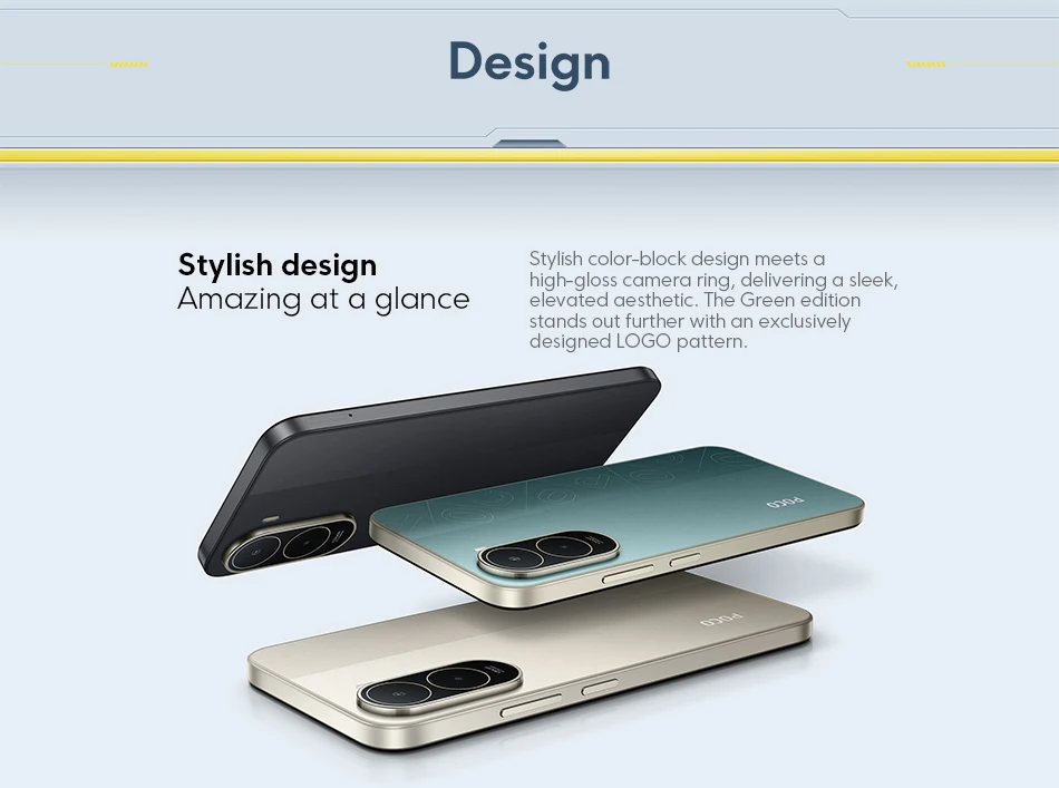 Global Version POCO C81 Pro smartphone UNISOC T7250 processor 6.9" LCD display 13MP main camera 6000mAh 3.5mm headphone