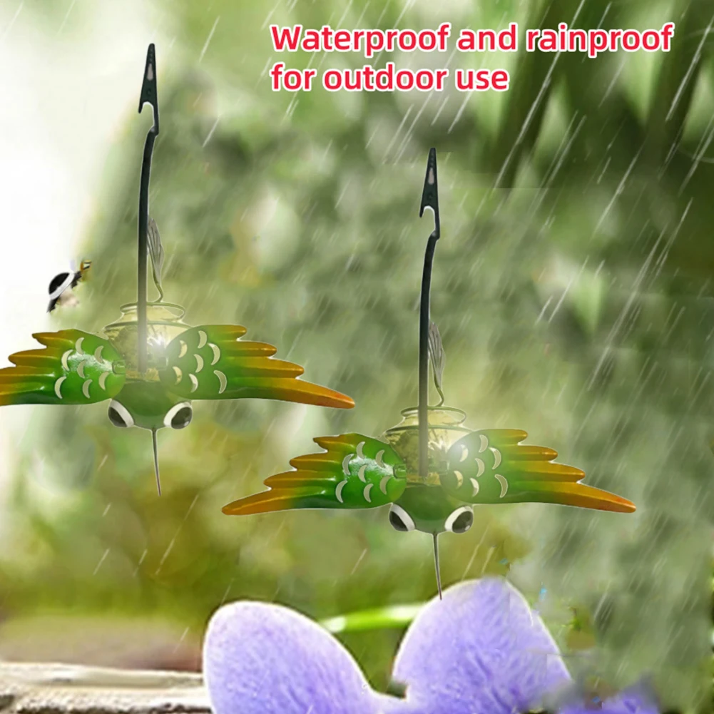 Светодиодная подвесная лампа с летающими животными, милая статуя на солнечной энергии, орнамент, лампа IP44, водонепроницаемая, для двора, балкона, крыльца, украшение для сада