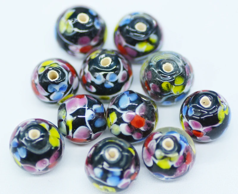 

160PCS 12MM sister classic Italian glass beads