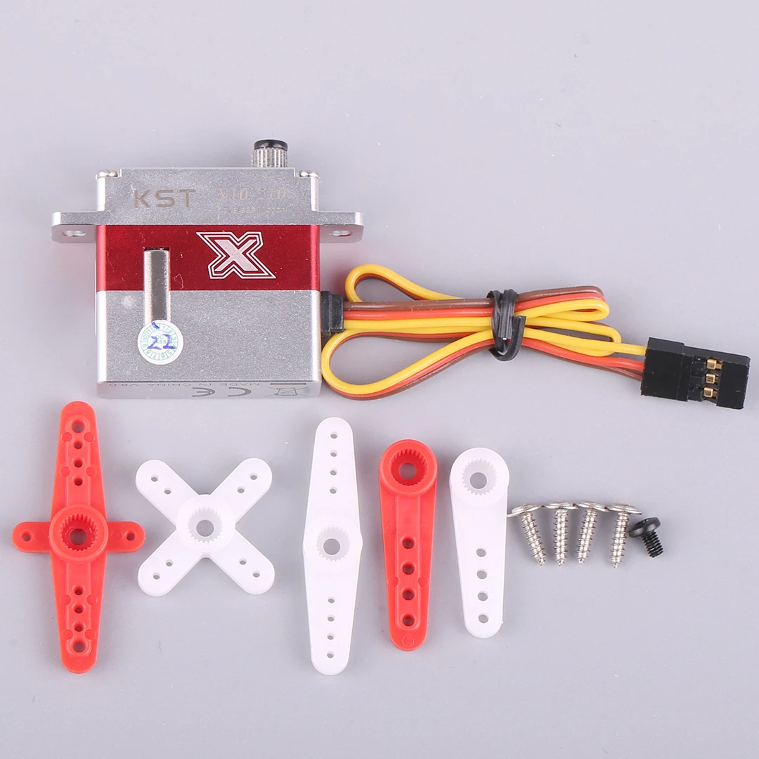 KST X10-710 9,5 kg 0,10 Sek. HV Slim Servo für RC-Modell-Hubschrauberflugzeug mit Metallarm