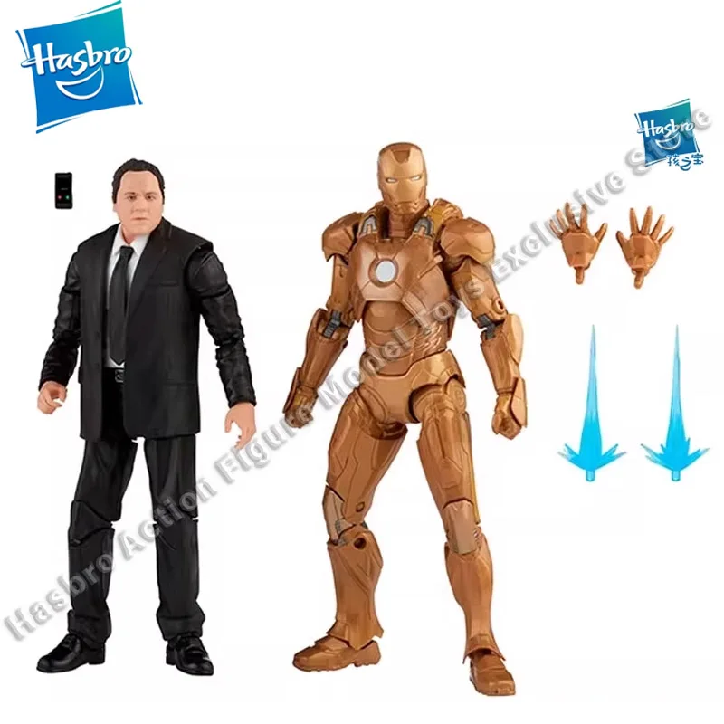 Hasbro Marvel Hero Iron Man MK21 Happy Hogan modelo de figuras de acción juguete coleccionable en Stock figura móvil modelo juguetes regalo