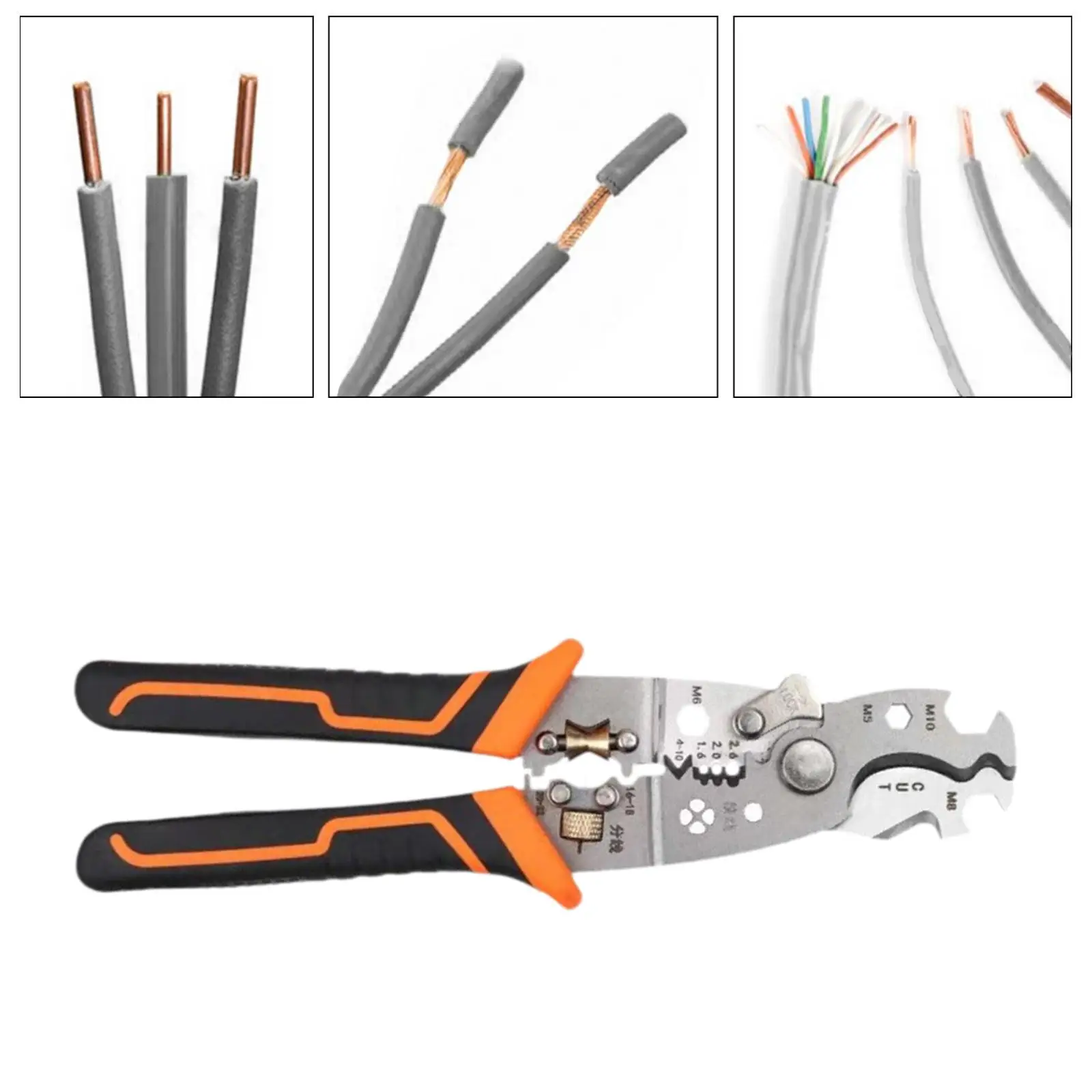 Wire Stripper Crimper Plier Cable Cutting Wire Stripping Steel Wire Cutter