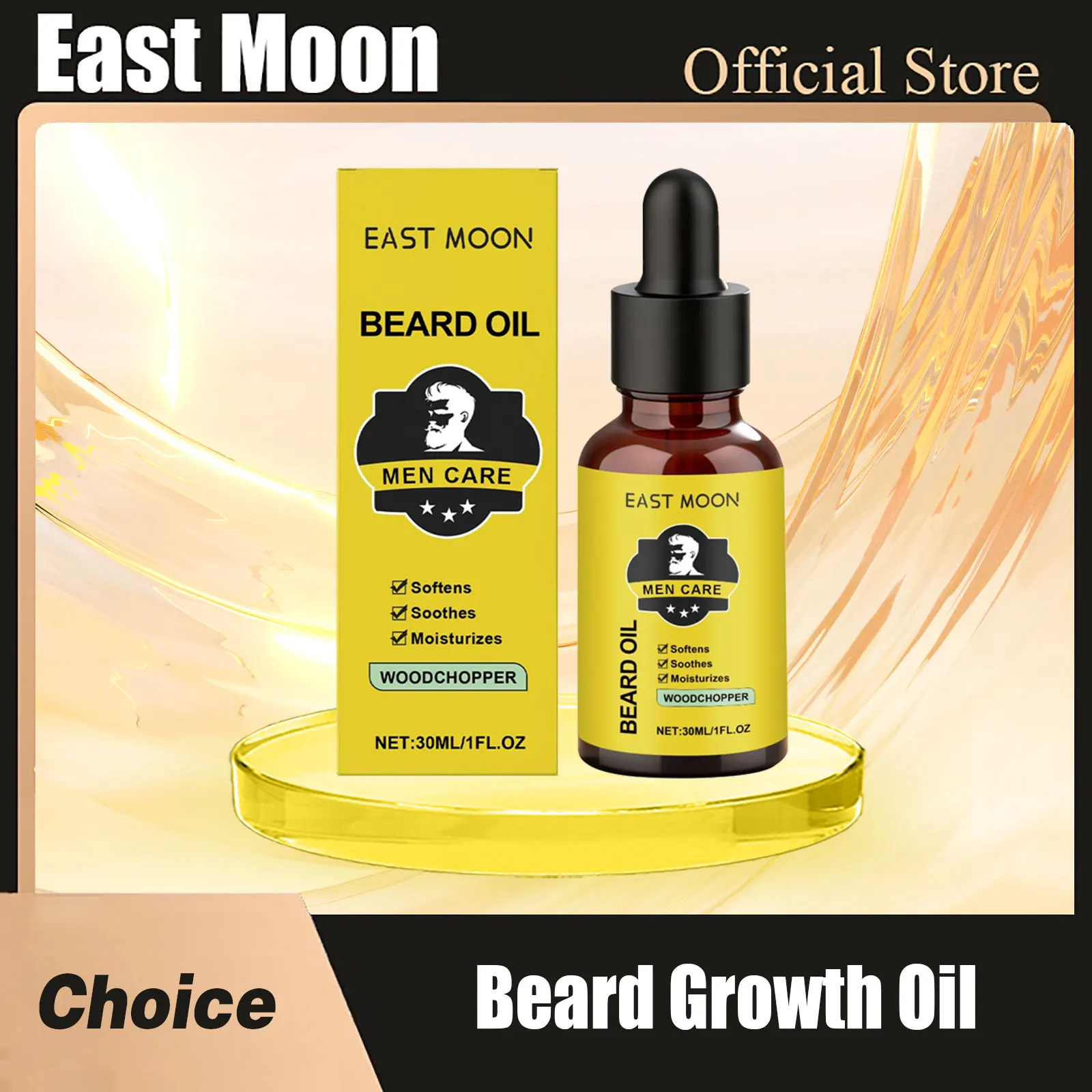 

East Moon Beard Growth Oils Non-Irritating Reducing Friction Smoothing Skin Improves Glide Professional Oil Control Beard Serums