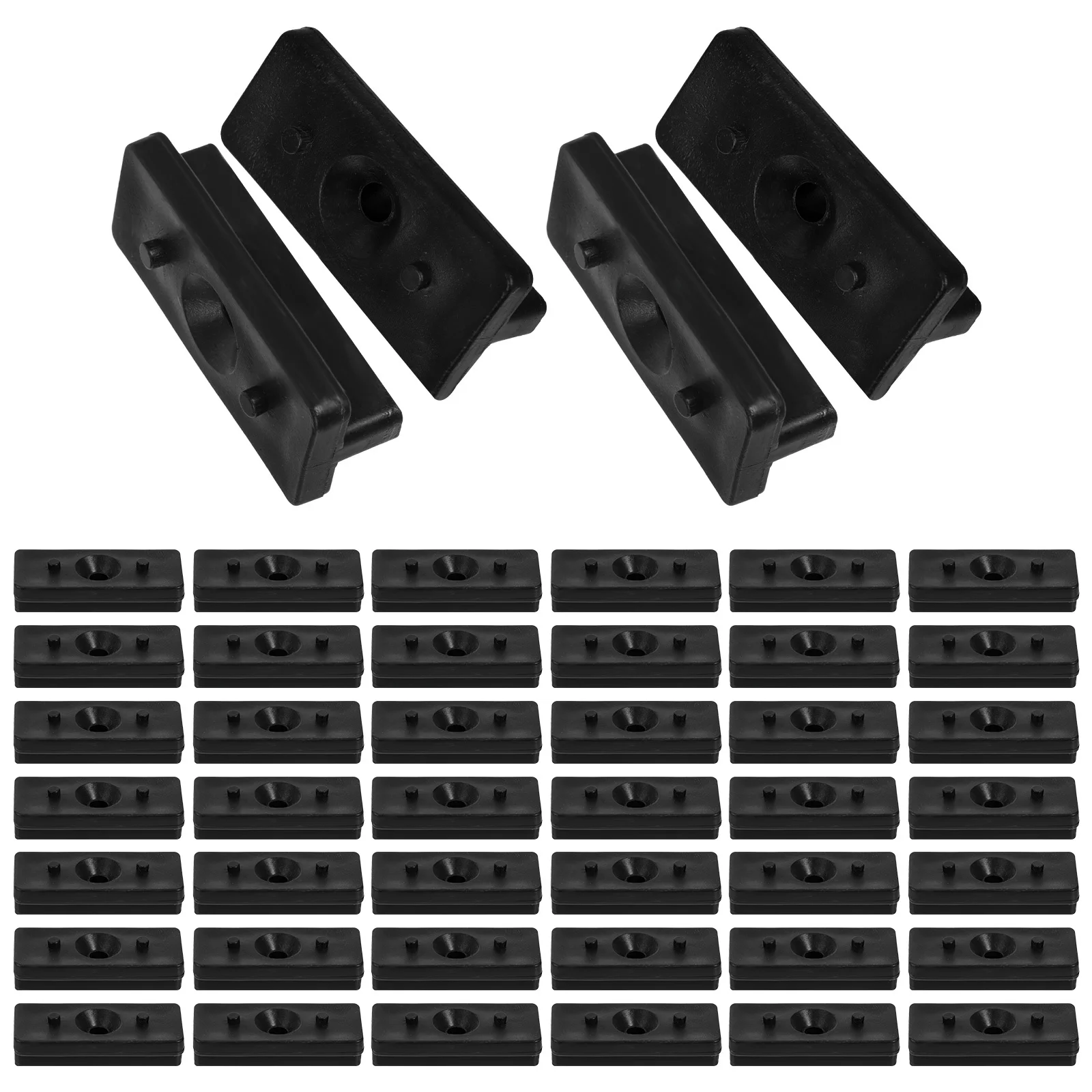 

100Pcs Plastic Composite Decking Clips Waterproof Wear Resistant Narrow Gap Deck Fasteners Board Fixing Clips System
