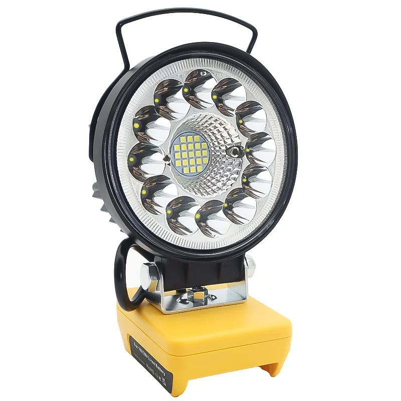 Flood Work Light 30W 4000LM for DeWalt LED 18V/20V/60V MAX Lithium Battery Light with Low Voltage Protection,Dual USB qc3.0