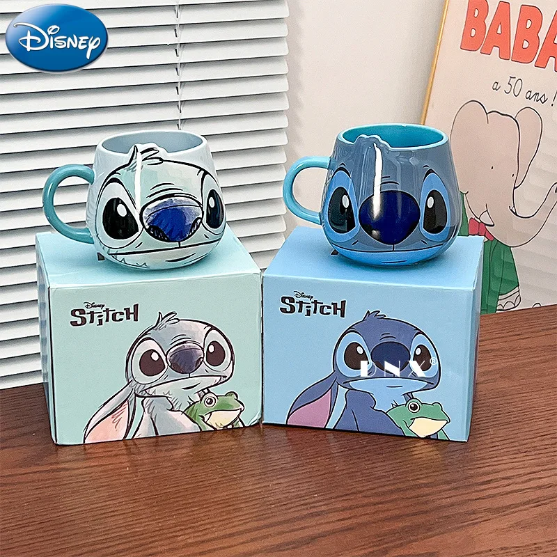 530ML Kubek Disney Stitch Kubek ceramiczny o dużej pojemności Kubek na wodę dla par Uroczy domowy kubek śniadaniowy Prezent urodzinowy